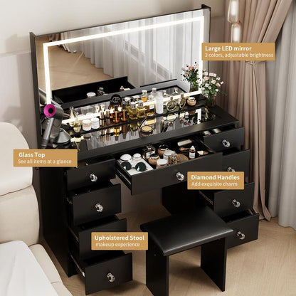 Opulent Lighted Vanity Set