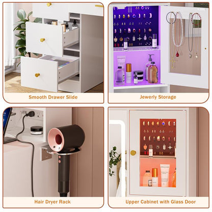 Luxe LED Vanity & Jewelry Hub