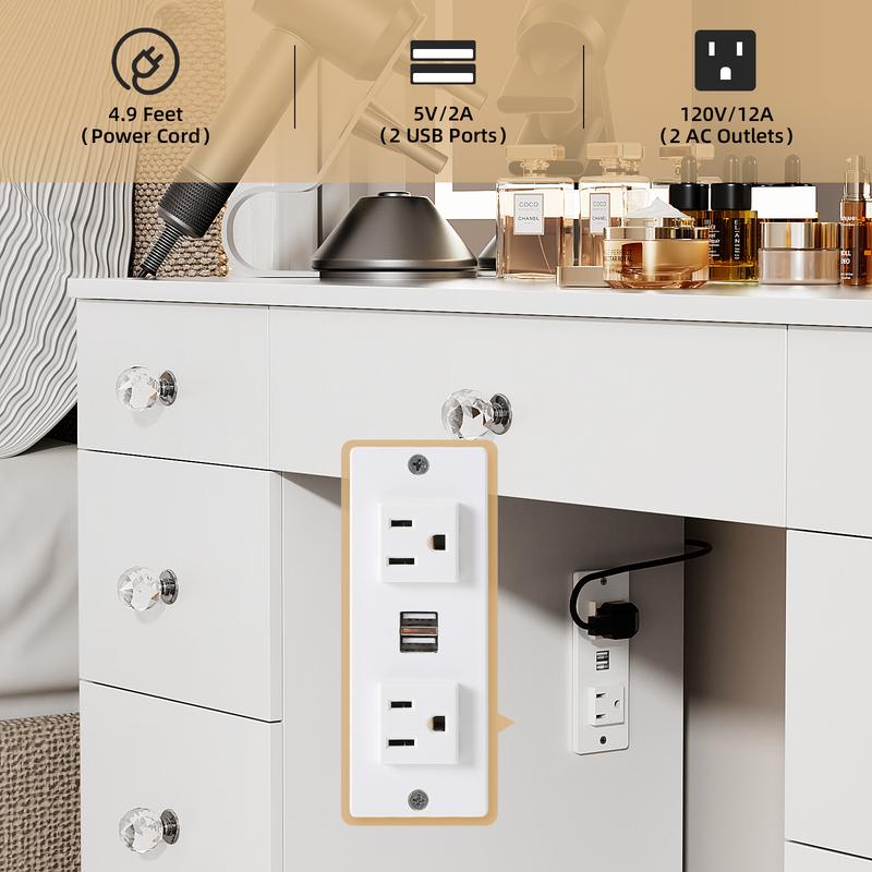 Opulent Lighted Vanity Set