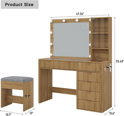 Premium 7-Drawer Beauty Vanity