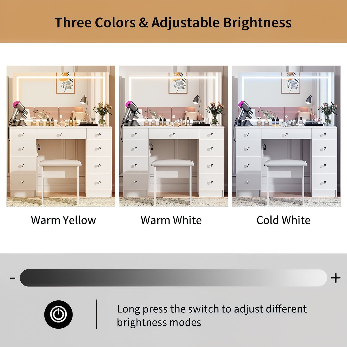 Premium Vanity with Power Hub