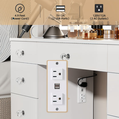 Premium Vanity with Power Hub