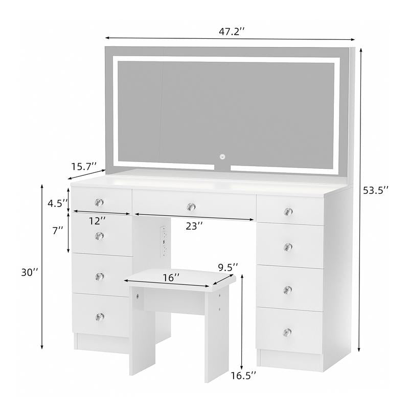 Opulent Lighted Vanity Set