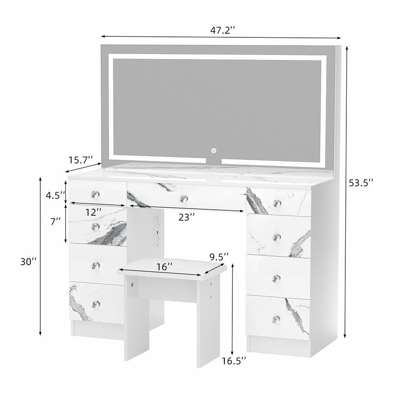 Premium Vanity with Power Hub