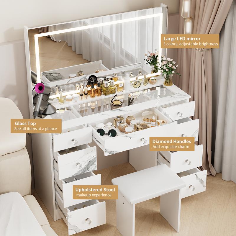 Opulent Lighted Vanity Set